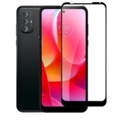 Motorola Moto G Power 2022 Book Package Full Screen Edge to Edge Tempered Glass - Black