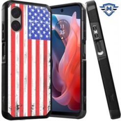 Motorola Moto G Play 2024 Tough Strong MetKase Hybrid (Magnet Mount Friendly) Case Cover - USA