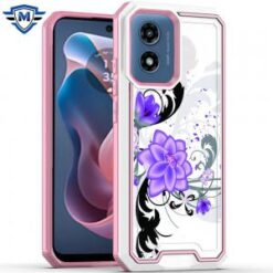 Motorola Moto G Play 2024 METKASE Premium Exotic Design Hybrid Case in Slide-Out Package - Purpl