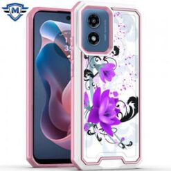 Motorola Moto G Play 2024 METKASE Premium RANK Design Fused Hybrid in Slide-Out Package - Rose P