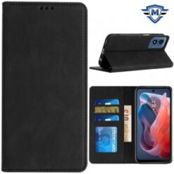 Motorola Moto G Play 2024 METKASE Wallet PU Vegan Leather ID Card Money Holder with Magnetic Clo