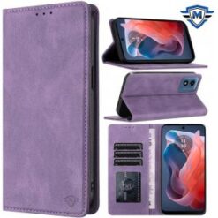 Motorola Moto G Play 2024 METKASE Wallet PU Vegan Leather ID Card Money Holder with Magnetic Clo