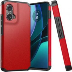 Motorola Moto Edge 5G 2024 Tough Strong Hybrid (Magnet Mount Friendly) Case Cover - Red
