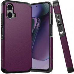 Motorola Moto G Stylus 5G 2024 Tough Strong Hybrid (Magnet Mount Friendly) Case Cover - Dark Pur