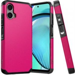 Motorola Moto G Power 5g 2024 Tough Strong Hybrid (Magnet Mount Friendly) Case Cover - Hot Pink