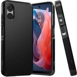Motorola Moto G Play 2024 Tough Strong Hybrid (Magnet Mount Friendly) Case Cover - Black