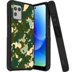 Motorola G POWER 5G (2023) Tough Strong Hybrid (Magnet Mount Friendly) Case Cover - Camouflage