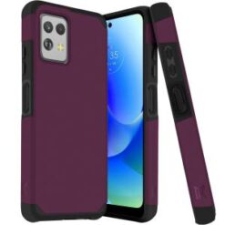 Motorola G POWER 5G (2023) Tough Strong Hybrid (Magnet Mount Friendly) Case Cover - Dark Purple