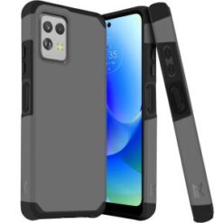 Motorola G POWER 5G (2023) Tough Strong Hybrid (Magnet Mount Friendly) Case Cover - Gray