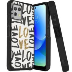 Motorola G POWER 5G (2023) Tough Strong Hybrid (Magnet Mount Friendly) Case Cover - Love