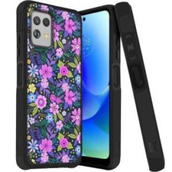 Motorola G POWER 5G (2023) Tough Strong Hybrid (Magnet Mount Friendly) Case Cover - Mystical Flo