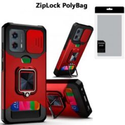 [PolyBag]  Motorola Moto G Stylus 5G 2024  Multi-Functional Card Magnetic Ring Stand Hybrid Camer