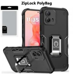 [PolyBag]  Motorola Moto G Stylus 5G 2024  OPTIMUM Magnetic Ring Stand Hybrid - Black