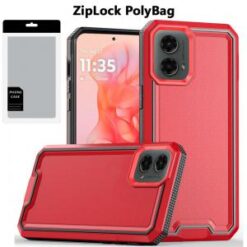 [PolyBag]  Motorola Moto G Stylus 5G 2024  Rank Tough Strong Modern Fused Hybrid - Red