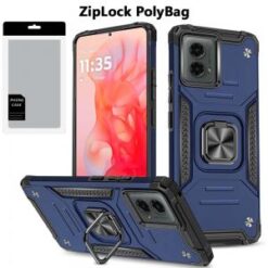 [PolyBag]  Motorola Moto G Stylus 5G 2024  Robust Magnetic Kickstand Hybrid - Blue