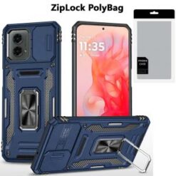 [PolyBag]  Motorola Moto G Stylus 5G 2024  Utter Tough Metal Ring Movable Camera Window Hybrid -