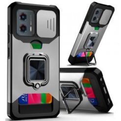 Motorola Moto G Stylus 5G 2024 Multi-Functional Card Magnetic Ring Stand Hybrid Camera Case Cove
