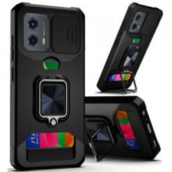 Motorola Moto G Power 5g 2024 Multi-Functional Card Magnetic Ring Stand Hybrid Camera Case Cover