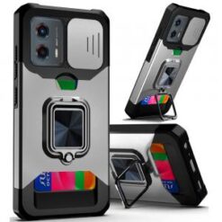 Motorola Moto G Power 5g 2024 Multi-Functional Card Magnetic Ring Stand Hybrid Camera Case Cover