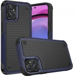 Motorola G POWER 5G (2023) DOT Thick Beautiful Hybrid Case Cover - Black/Blue