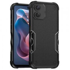 Motorola Moto G Play 2024 Exquisite Tough Shockproof Hybrid Case Cover - Black