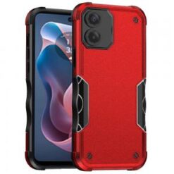 Motorola Moto G Play 2024 Exquisite Tough Shockproof Hybrid Case Cover - Red
