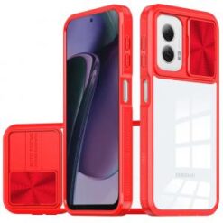 Motorola Moto G Stylus 5G 2024 Fusion Transparent Clear Hybrid Case Cover - Red