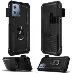 Motorola G Stylus 5G (MultiCarrier 6.6" 16MP Camera) 2023 Holster Magnetic Ringstand Clip Cover