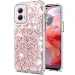Motorola Moto G Power 5g 2024 Bling Hybrid Case Cover - E