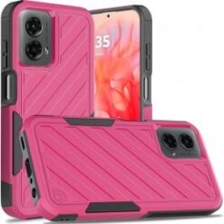 Motorola Moto G Stylus 5G 2024 Noble lined shockproof dual layer hybrid - Hot Pink/Black