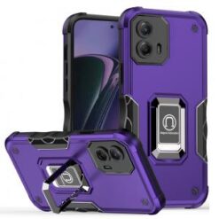 Motorola Moto G Stylus 5G 2024 OPTIMUM Magnetic Ring Stand Hybrid Case Cover - Dark Purple