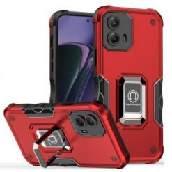 Motorola Moto G Stylus 5G 2024 OPTIMUM Magnetic Ring Stand Hybrid Case Cover - Red