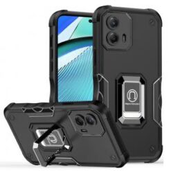 Motorola Moto G Power 5g 2024 OPTIMUM Magnetic Ring Stand Hybrid Case Cover - Black