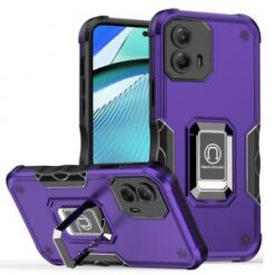 Motorola Moto G Power 5g 2024 OPTIMUM Magnetic Ring Stand Hybrid Case Cover - Dark Purple