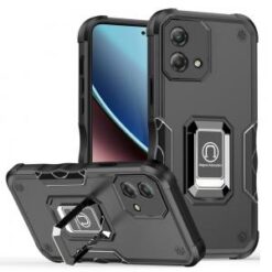 Motorola G Stylus 5G (MultiCarrier 6.6" 16MP Camera) 2023 OPTIMUM Magnetic Ring Stand Hybrid Cas