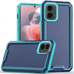 Motorola Moto G Power 5g 2024 Rank Tough Strong Modern Fused Hybrid Case Cover - Blue