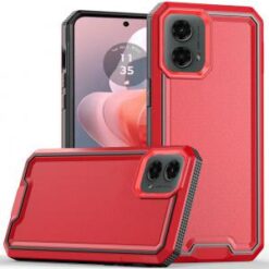 Motorola Moto G Power 5g 2024 Rank Tough Strong Modern Fused Hybrid Case Cover - Red