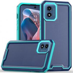 Motorola Moto G Play 2024 Rank Tough Strong Modern Fused Hybrid Case Cover - Blue