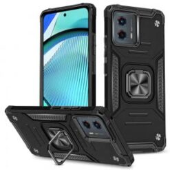 Motorola Moto G Power 5g 2024 Robust Magnetic Kickstand Hybrid Case Cover - Black