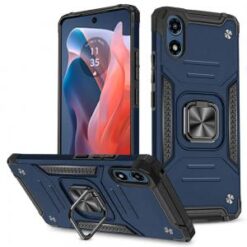 Motorola Moto G Play 2024 Robust Magnetic Kickstand Hybrid Case Cover - Blue