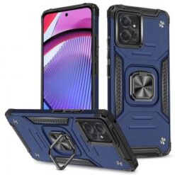 Motorola G POWER 5G (2023) Robust Magnetic Kickstand Hybrid Case Cover - Blue