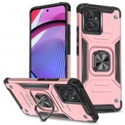 Motorola G POWER 5G (2023) Robust Magnetic Kickstand Hybrid Case Cover - Rose Gold