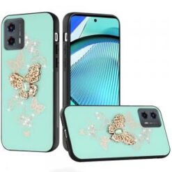 Motorola Moto G Power 5g 2024 SPLENDID Diamond Glitter Ornaments Engraving Case Cover - Garden B