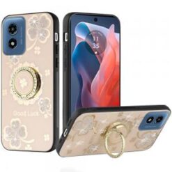 Motorola Moto G Play 2024 SPLENDID Diamond Glitter Ornaments Engraving Case Cover - Good Luck Fl