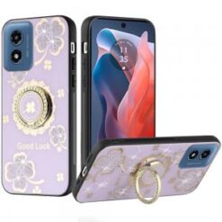 Motorola Moto G Play 2024 SPLENDID Diamond Glitter Ornaments Engraving Case Cover - Good Luck Fl