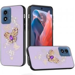 Motorola Moto G Play 2024 SPLENDID Diamond Glitter Ornaments Engraving Case Cover - Garden Butte