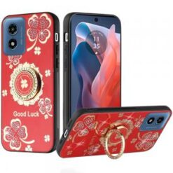 Motorola Moto G Play 2024 SPLENDID Diamond Glitter Ornaments Engraving Case Cover - Good Luck Fl
