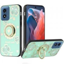 Motorola Moto G Play 2024 SPLENDID Diamond Glitter Ornaments Engraving Case Cover - Good Luck Fl