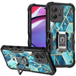 Motorola G POWER 5G (2023) Stellar Hybrid IMD Design Ring Stand Cover Case - B