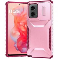 Motorola Moto G Stylus 5G 2024 Ultimate U Design Hybrid with Camera Window Covering - Pink+Burgu